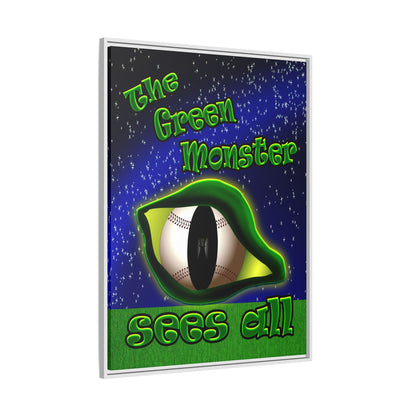 green monster - framed canvas art ('snoops' background)