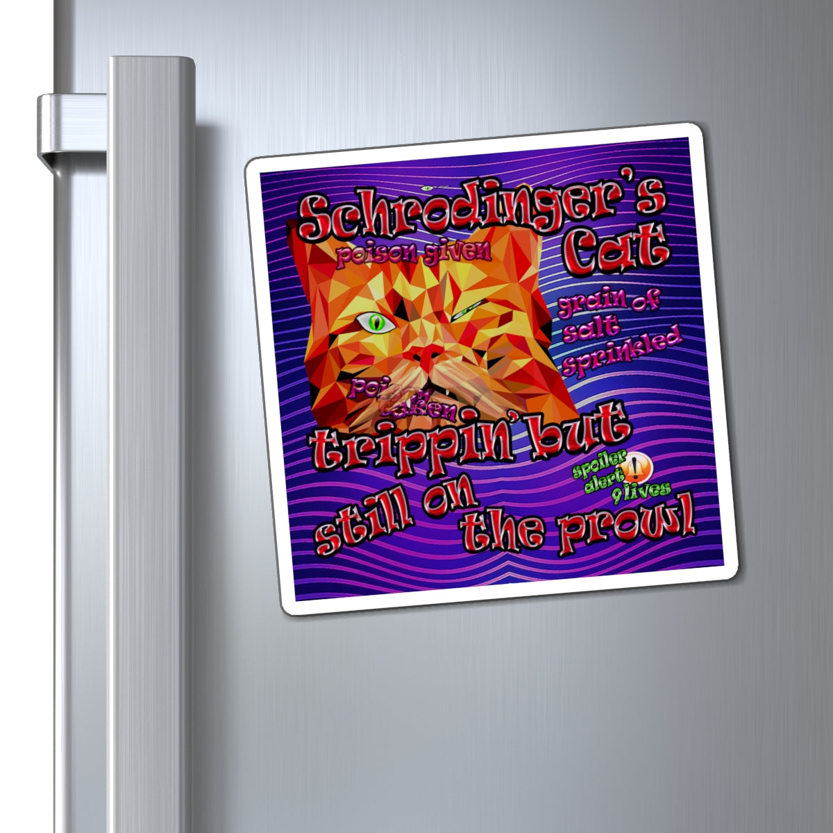 schrodinger's cat - Magnets - (purple wave)
