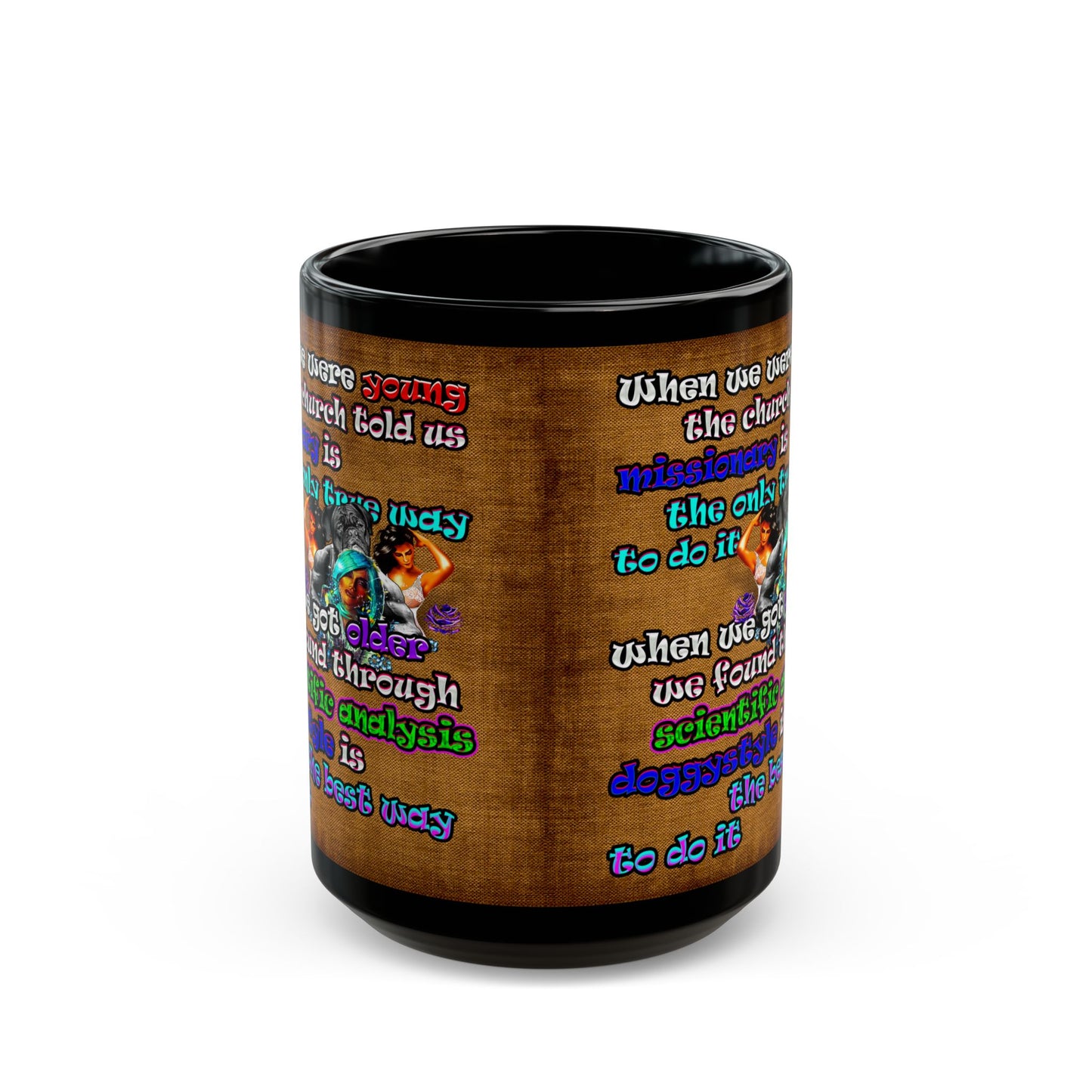 doggystyle - Black Mug (brown papyrus)