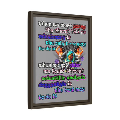doggystyle - framed canvas art (grey)