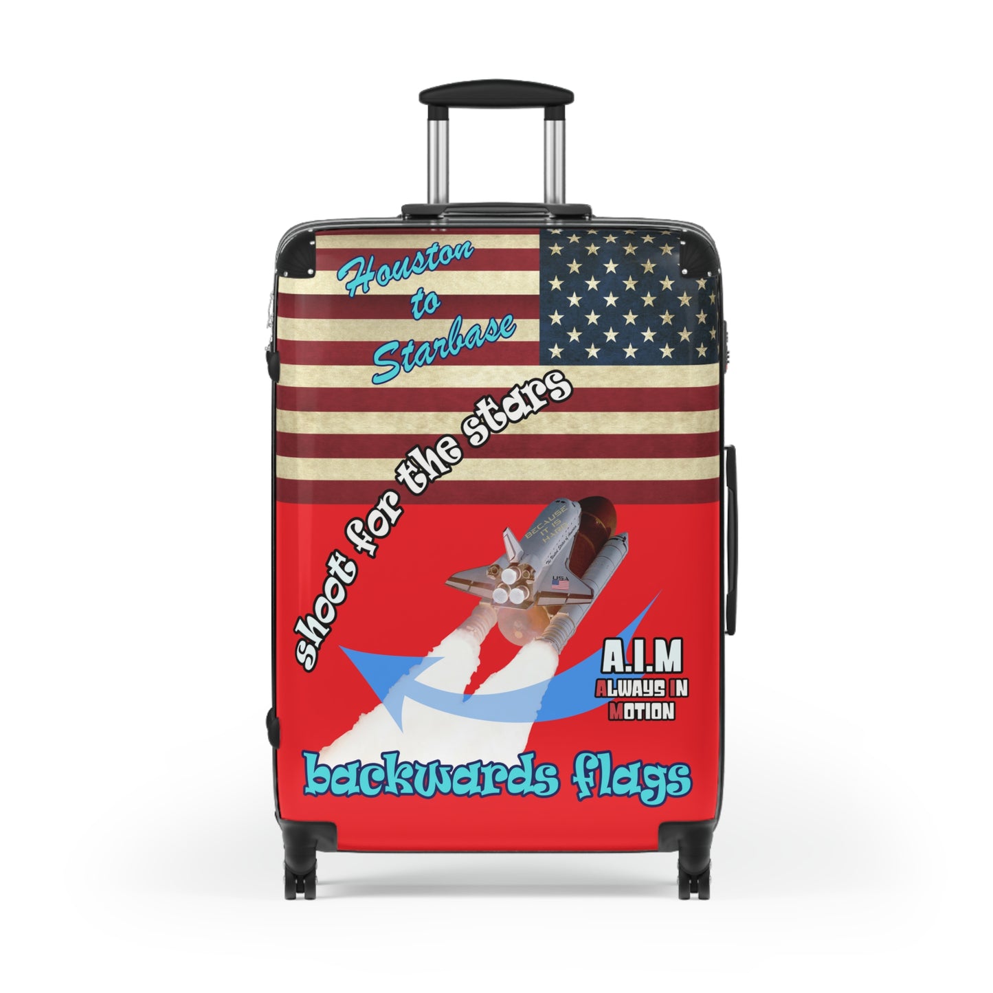 shoot for the stars - Suitcase (red)