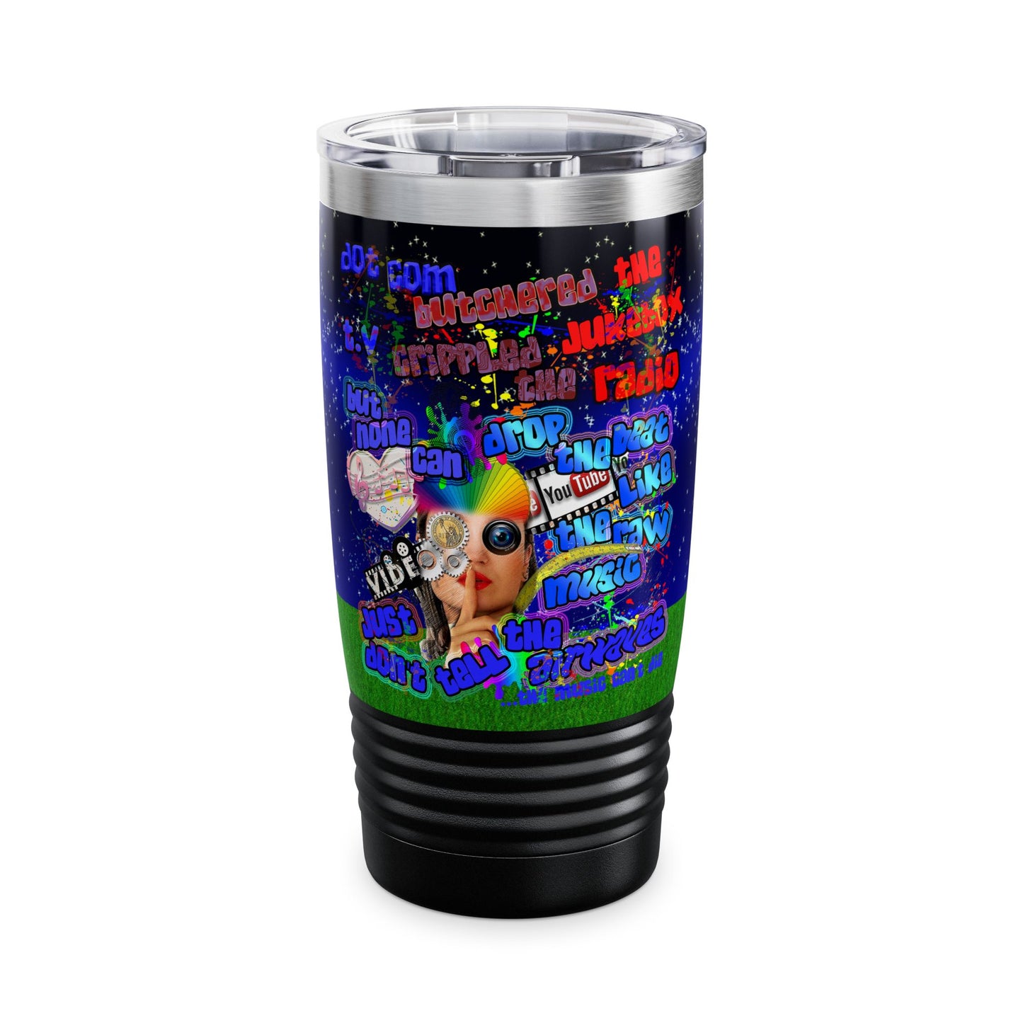 drop the beat - Ringneck Tumbler, 20oz  ('snoops' background)