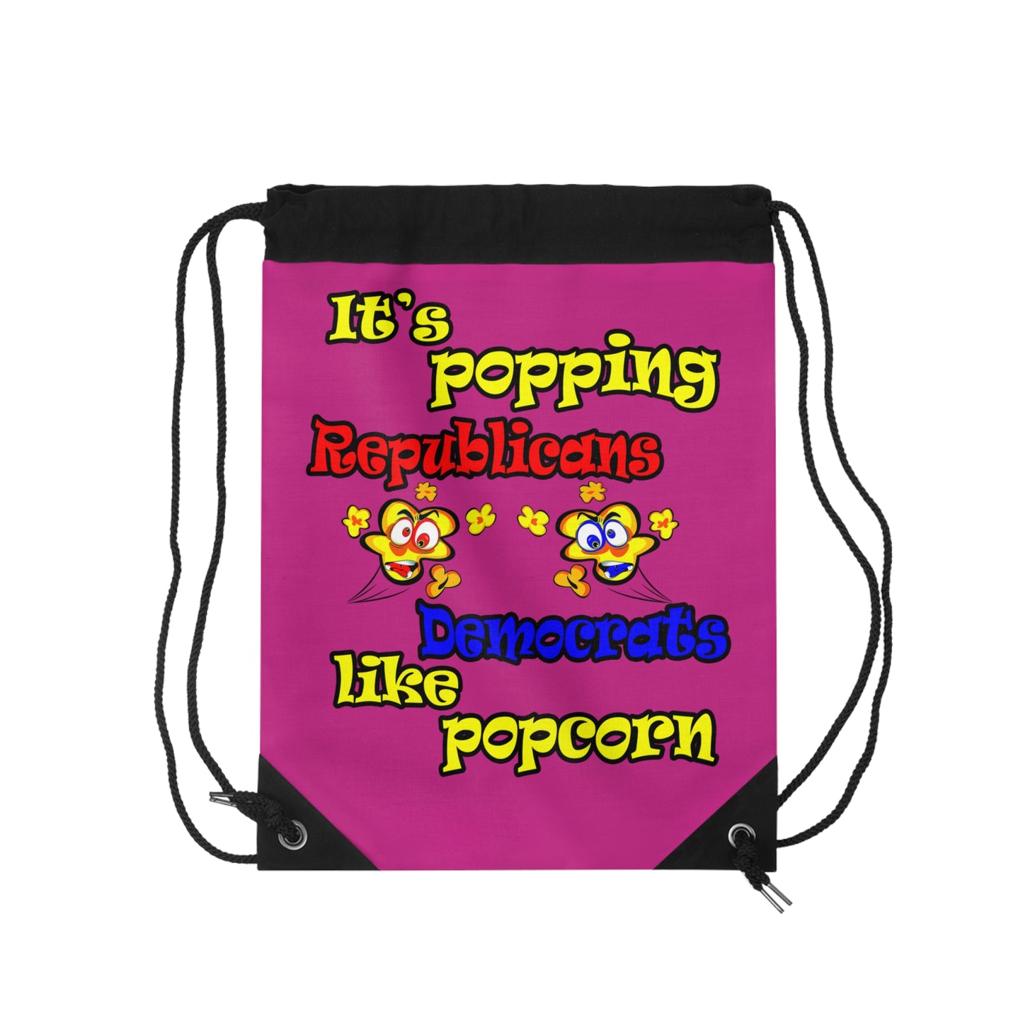 popping like popcorn - Drawstring Bag (pink)