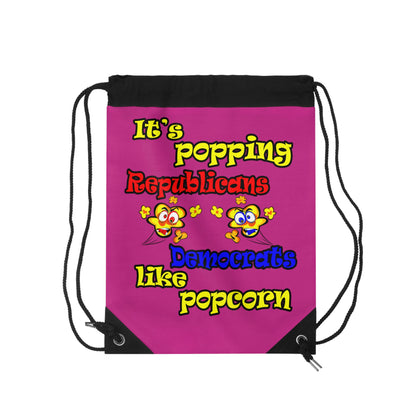 popping like popcorn - Drawstring Bag (pink)