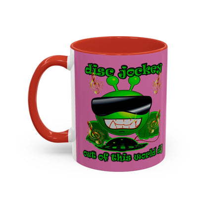 disc jockey - Accent Mug (light pink)