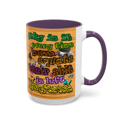 the bum's shit - Accent Mug (butterscotch wood finish)