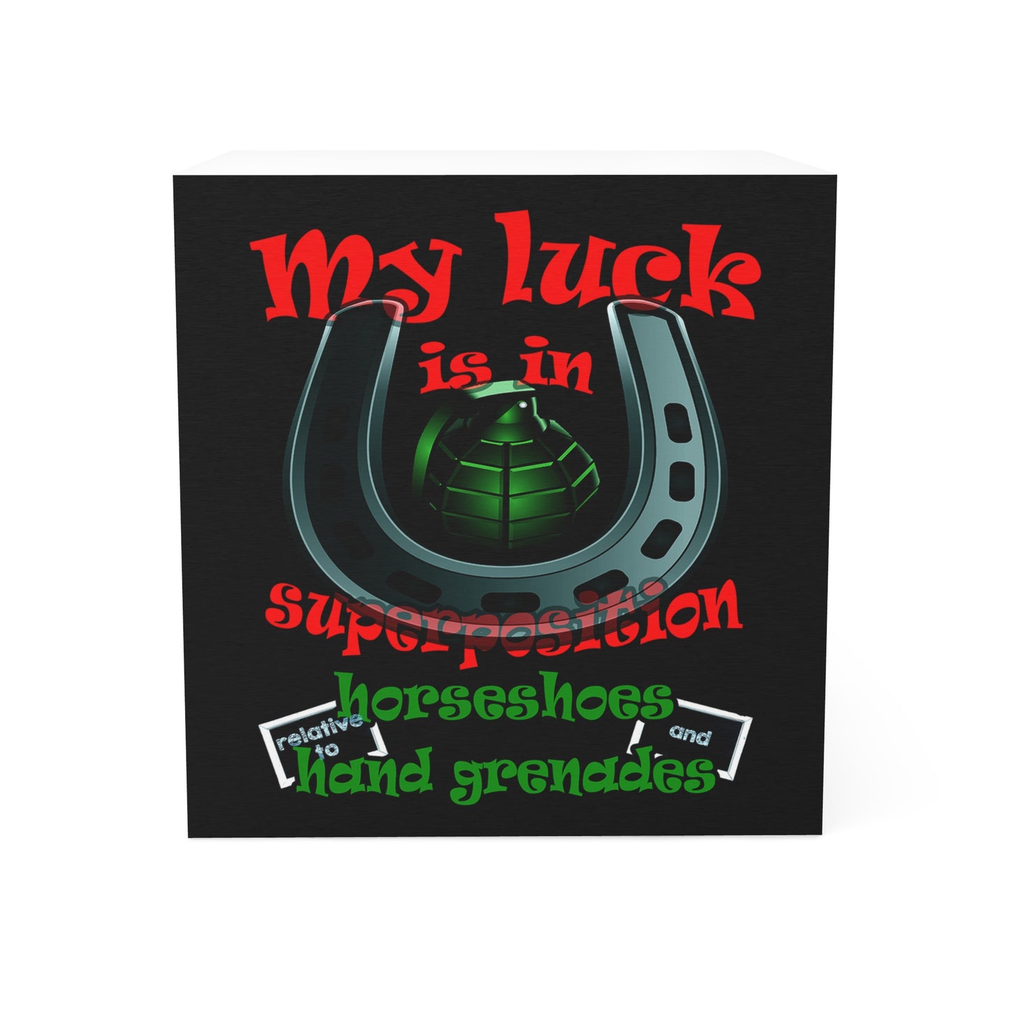 my luck - note cube (black)