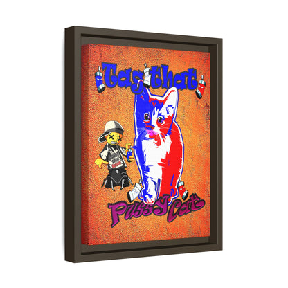 tag that - framed canvas art (burnt orange)