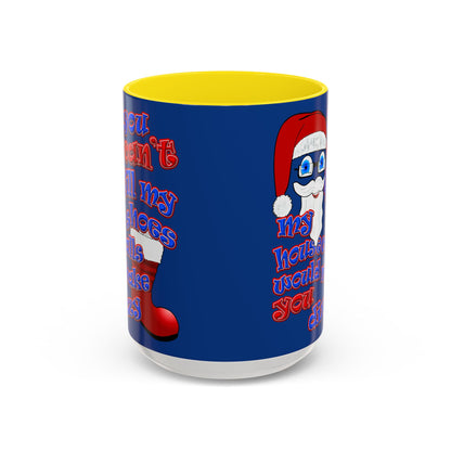 santa's shoes - Accent Mug (dark blue)