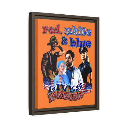 rw&b lives matter - framed canvas art (crusta)