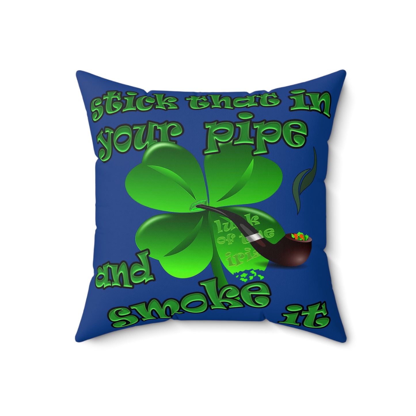 celtics logo - Faux Suede Square Pillow - (dark blue)