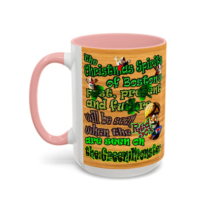 christmas spirits of boston - Accent Mug (butterscotch wood finish)
