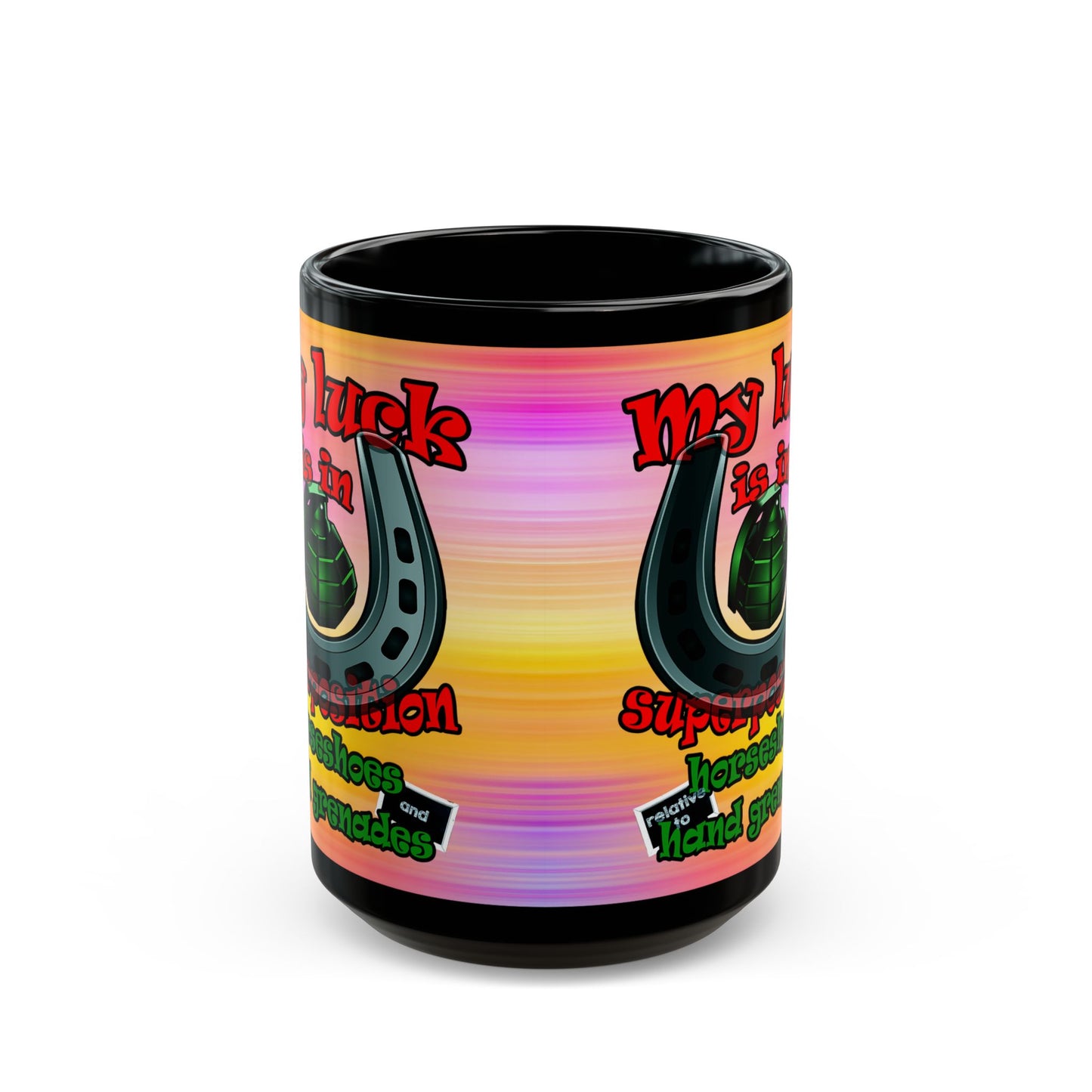 my luck - Black Mug (color blur)