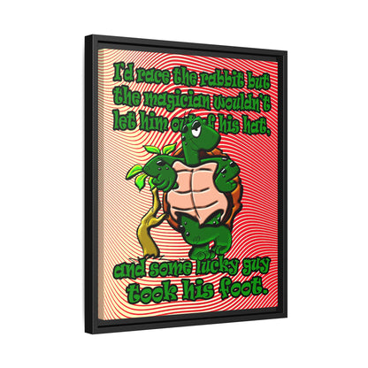 turtle race - framed canvas art (yellow-orange wave)