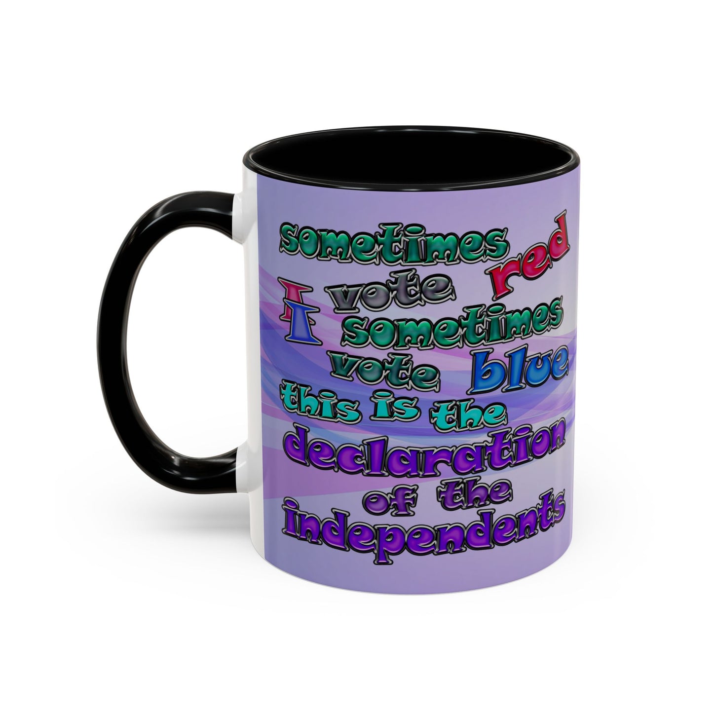 declaration of the independents - Accent Mug (light blue-pink wave)
