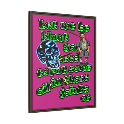 og - framed canvas art (pink)