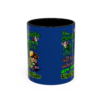 christmas spirits of boston - Accent Mug (dark blue)