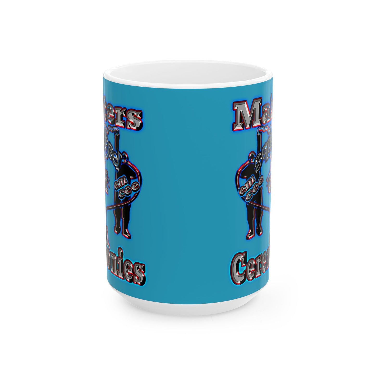em cee squared - White Mug (turquoise)