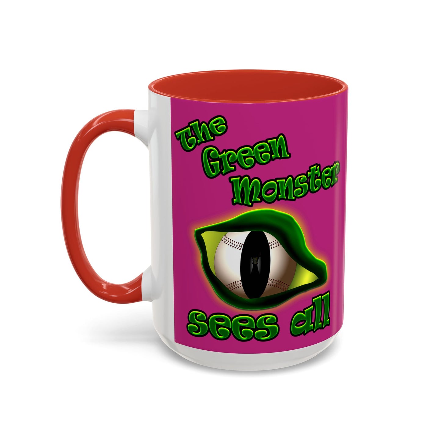green monster - Accent Mug (pink)