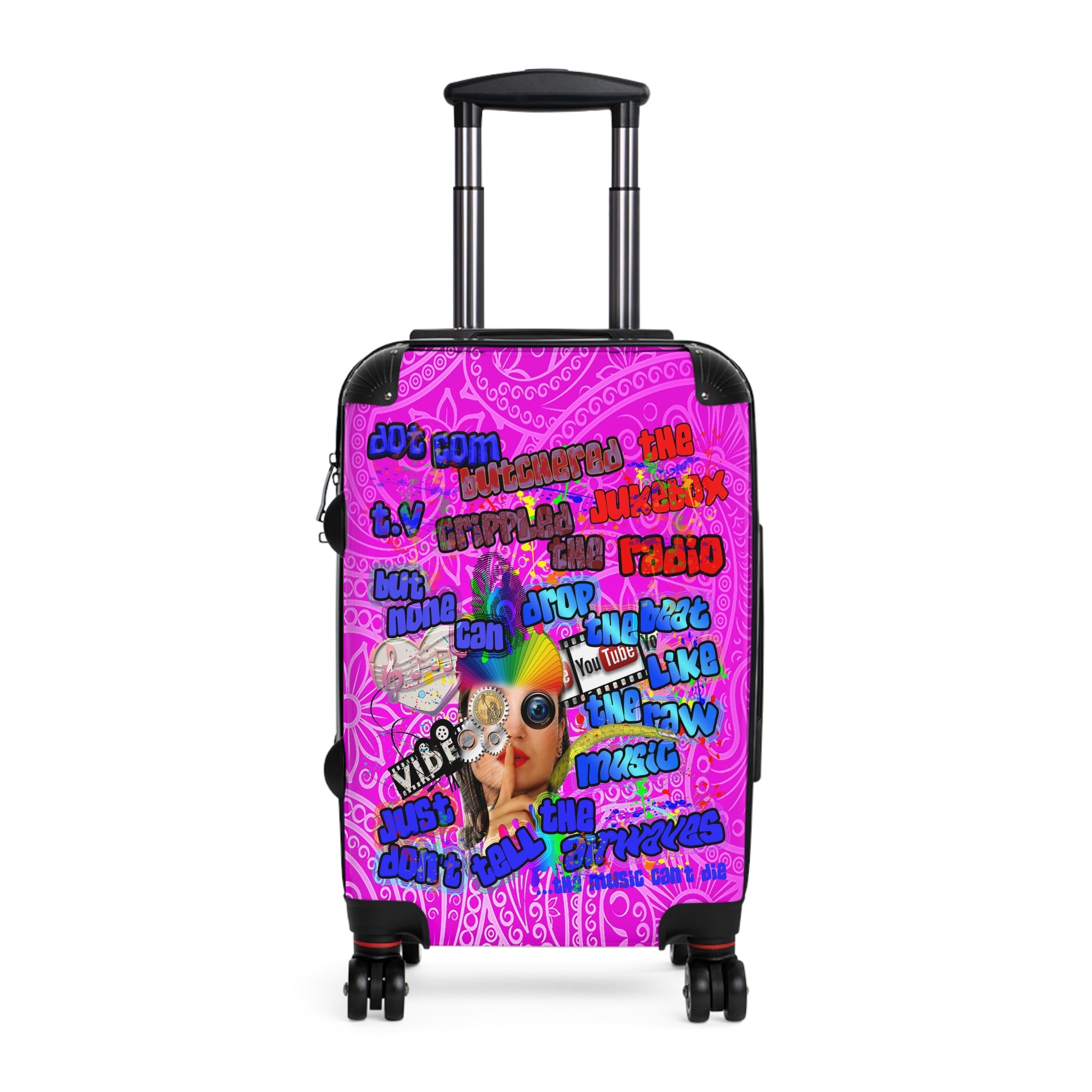 drop the beat - Suitcase (pink swirl)