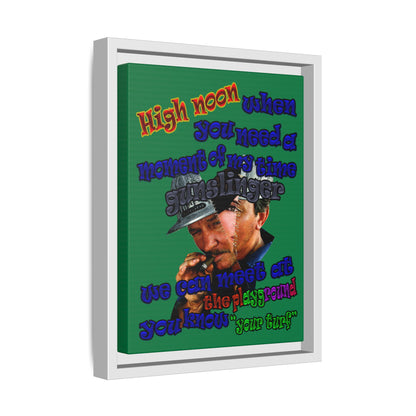 high noon - framed canvas art (dark green)