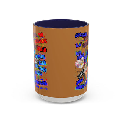 drop the beat - Accent Mug (light brown)