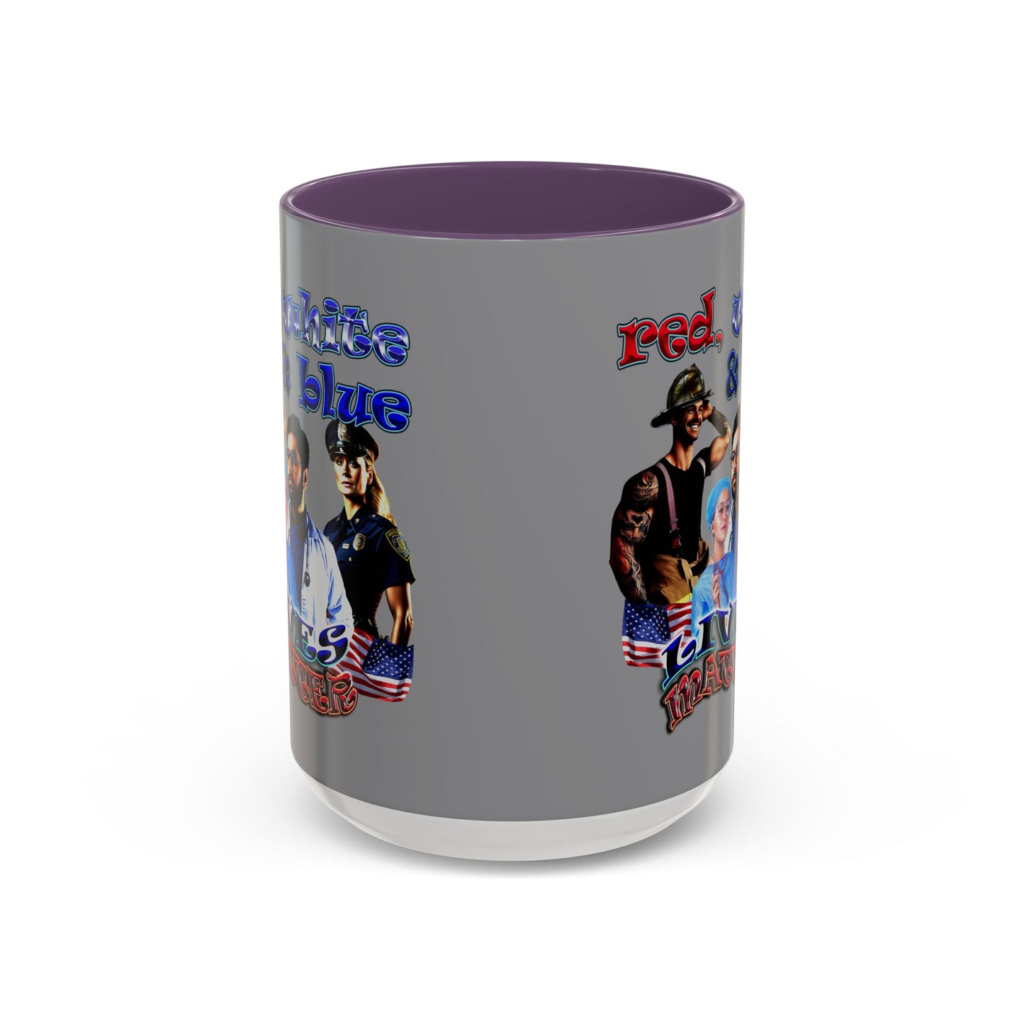 rw&b lives matter - Accent Mug (grey)