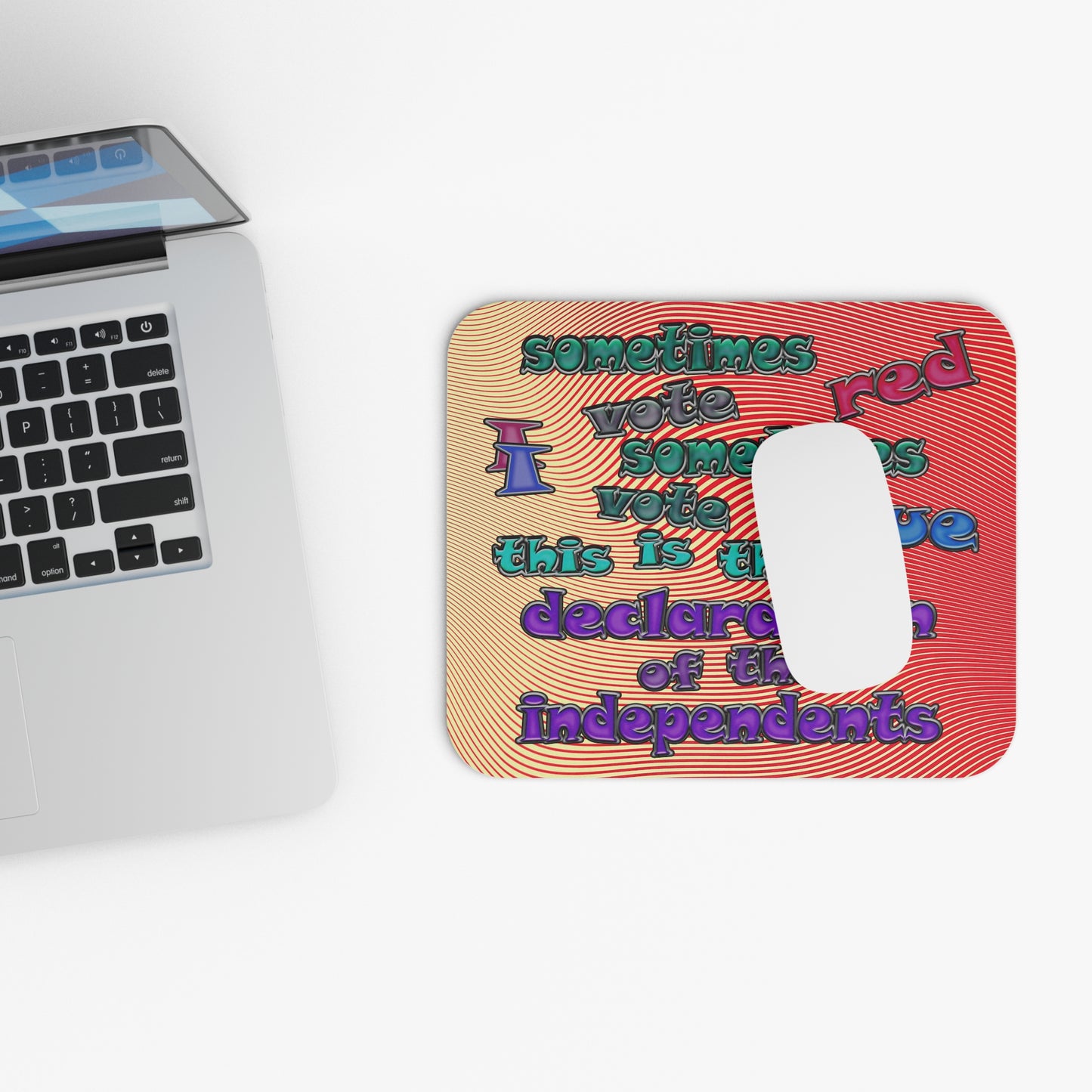 declaration of the independents - Mouse Pad (Rectangle) (yellow-orange wave)