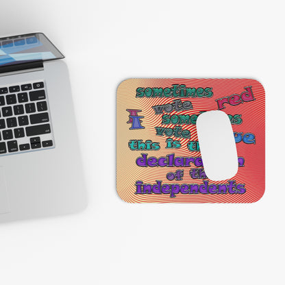declaration of the independents - Mouse Pad (Rectangle) (yellow-orange wave)