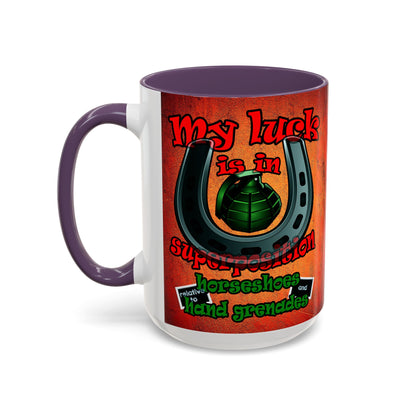 my luck - Accent Mug (burnt orange)