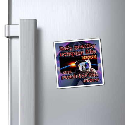 defy conquer reach - Magnets - (grey-pink wave)