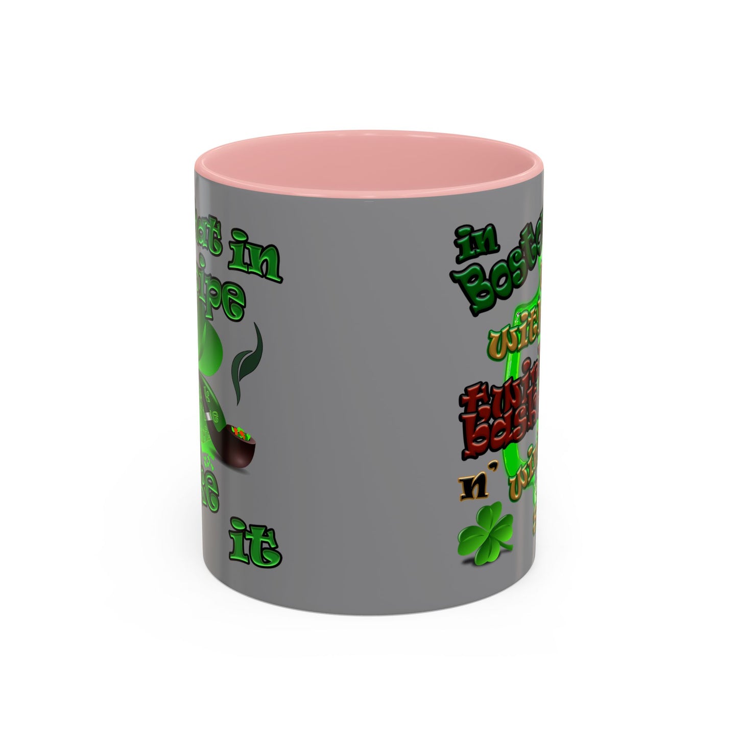 celtics logo - Accent Mug (grey)