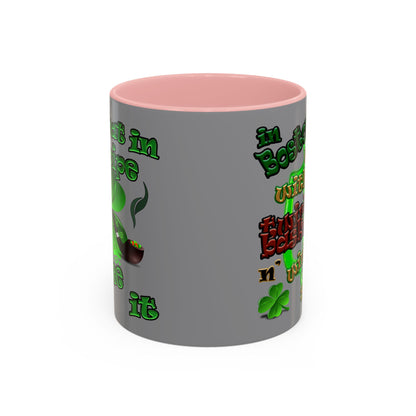 celtics logo - Accent Mug (grey)