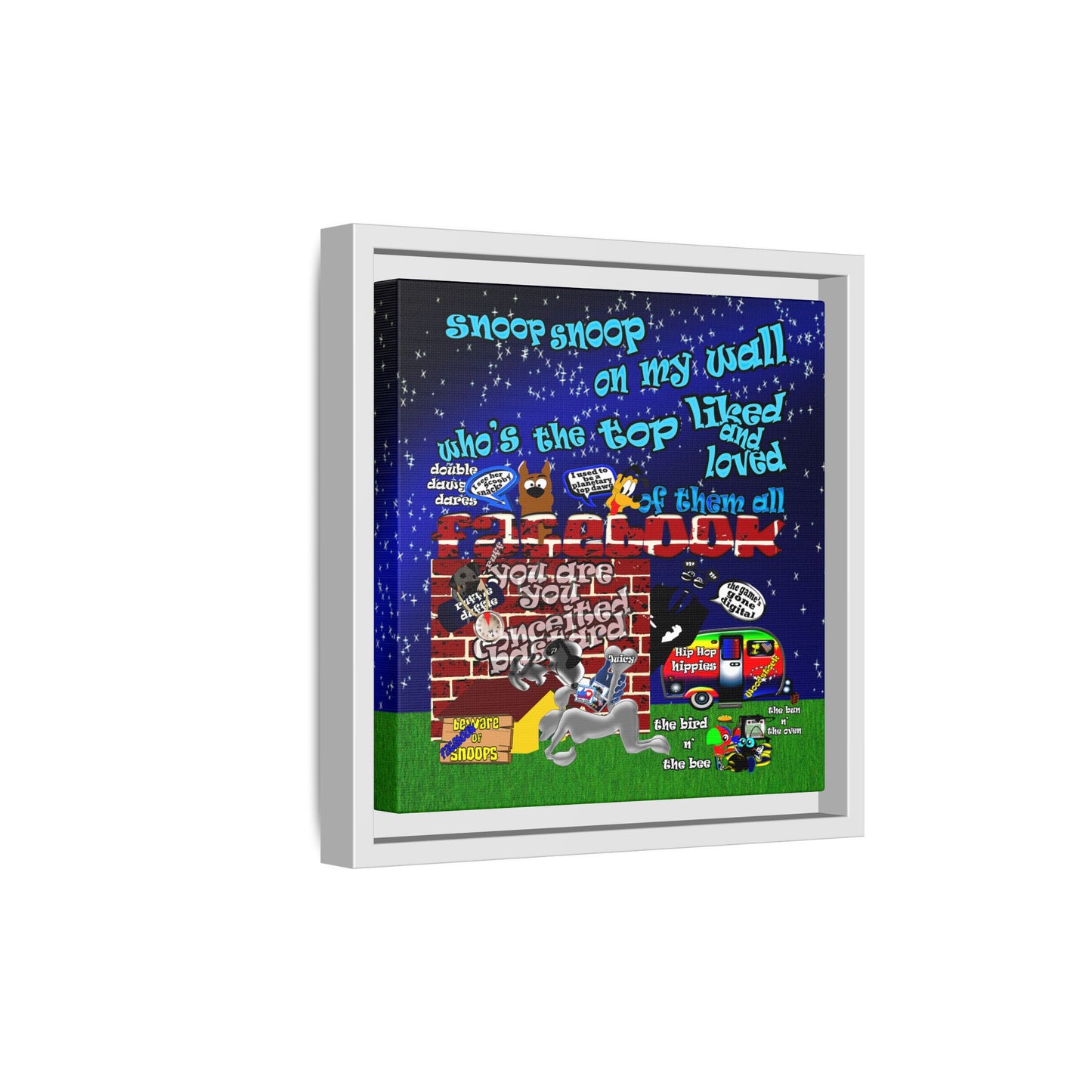 snoops - framed canvas art