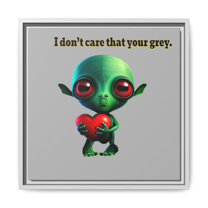 I don't care that your grey - framed canvas art (light grey)