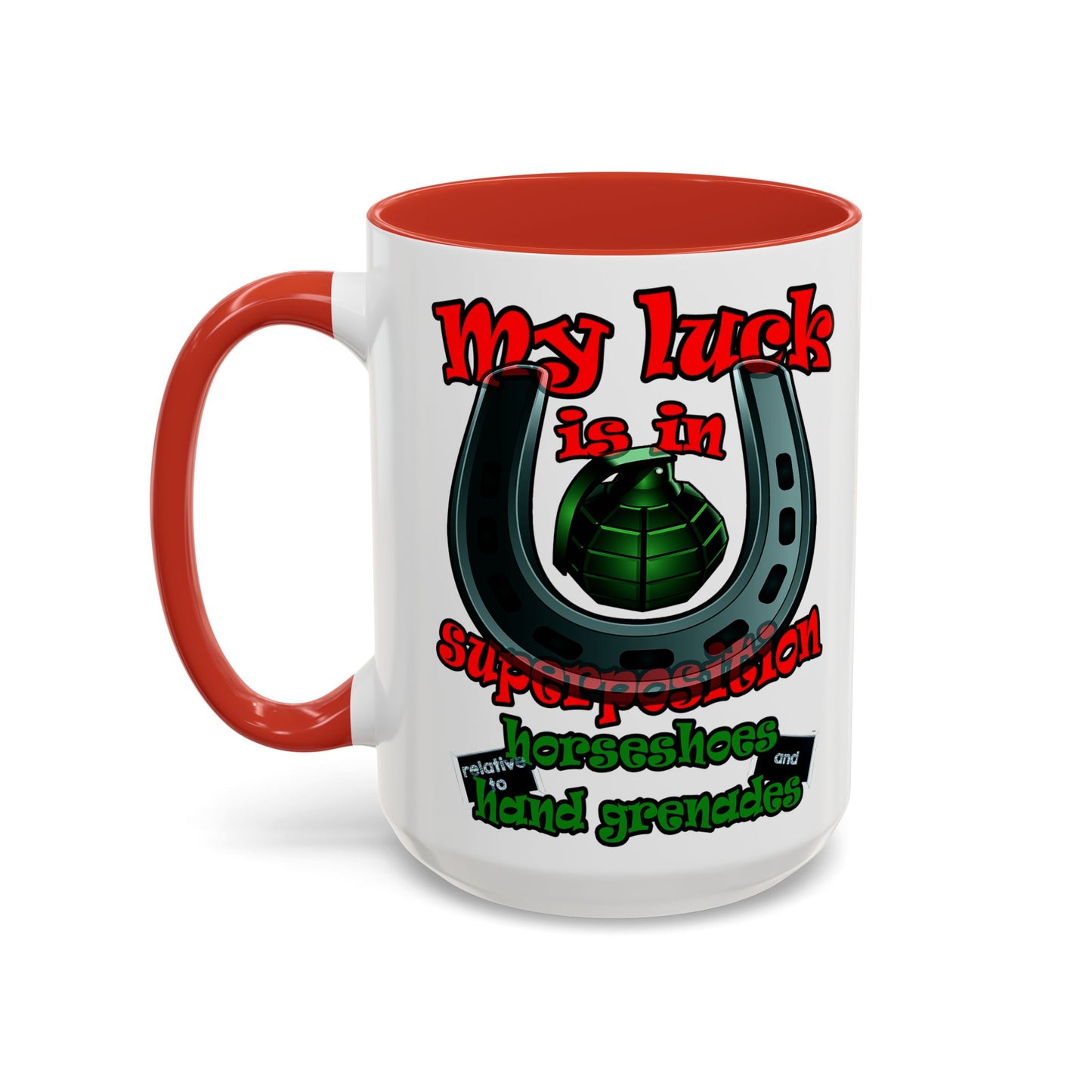my luck - Accent Mug (white)