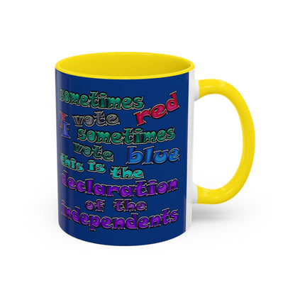 declaration of the independents - Accent Mug (dark blue)