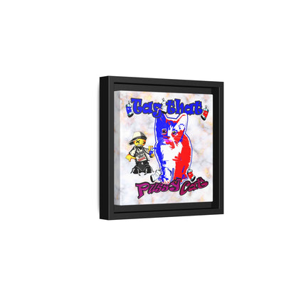 tag that - framed canvas art (white marble)