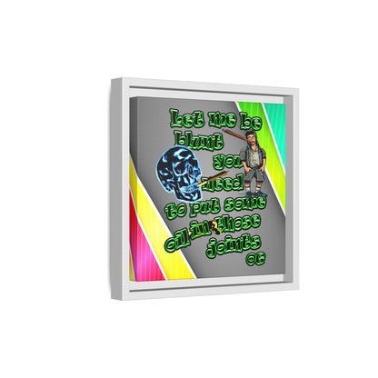 og - framed canvas art (rainbow split)