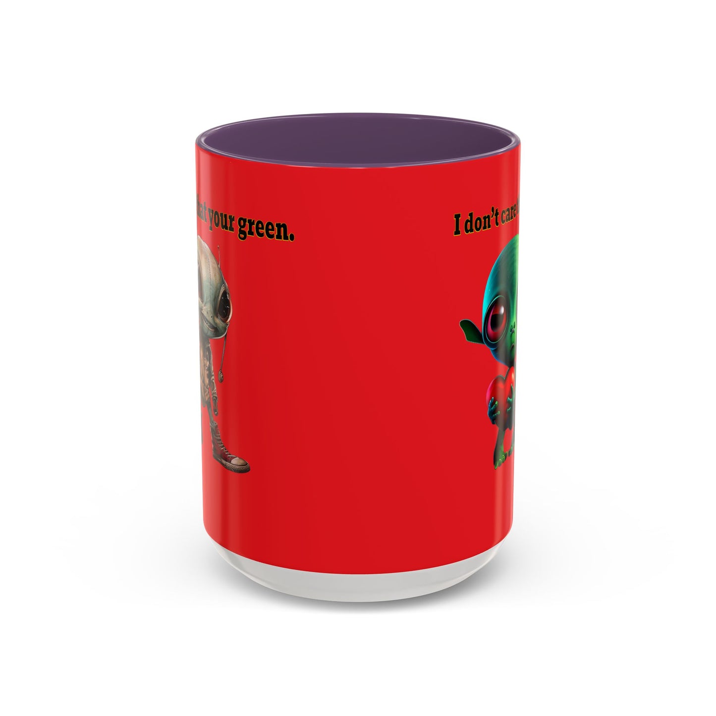 I don't care that your grey - Accent Mug (red)