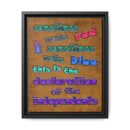 declaration of the independents - framed canvas art (brown papyrus)