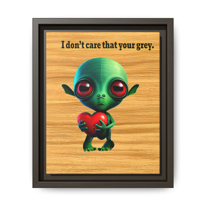 I don't care that your grey - framed canvas art (butterscotch wood finish)