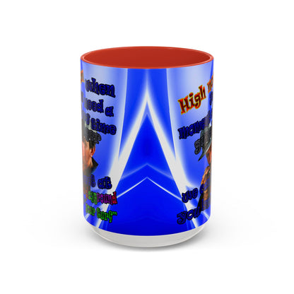 high noon - Accent Mug (blue-white wave)