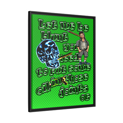 og - framed canvas art (logo green)