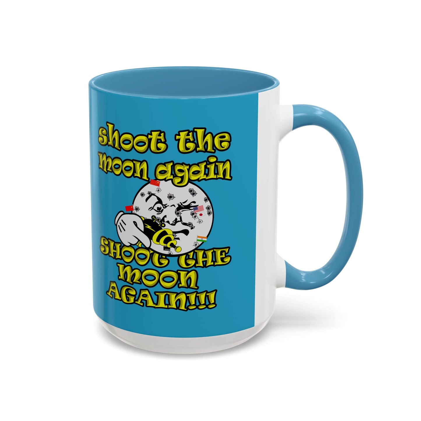 shoot the moon again - Accent Mug (turquoise)