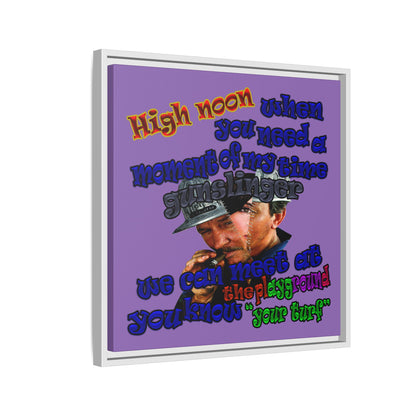 high noon - framed canvas art (light purple)