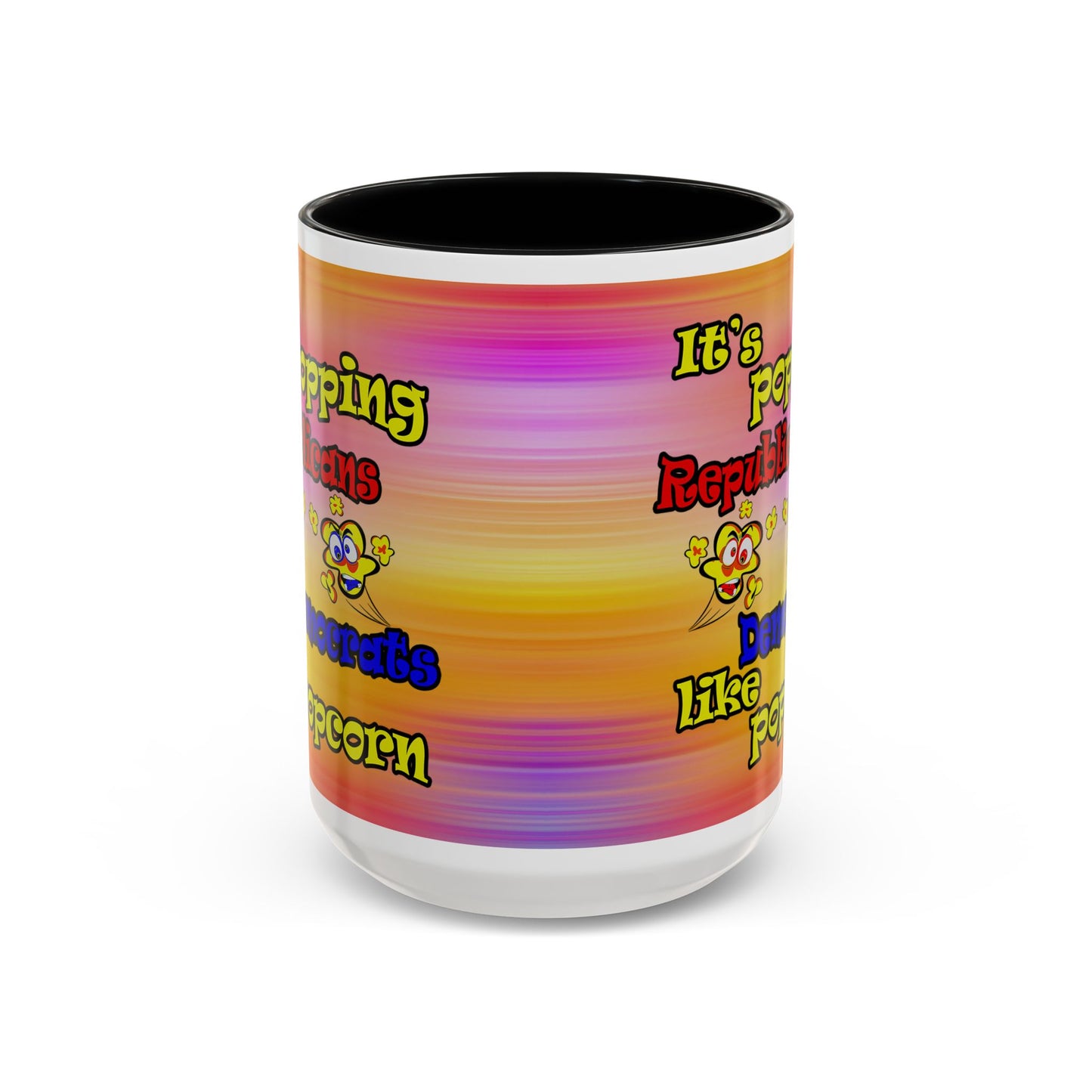 popping like popcorn - Accent Mug (color blur)