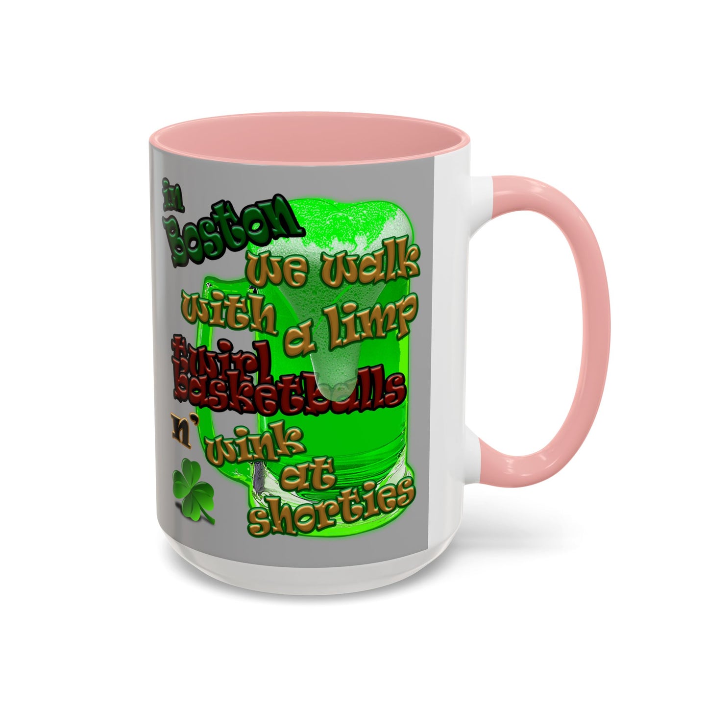 celtics logo - Accent Mug (light grey)