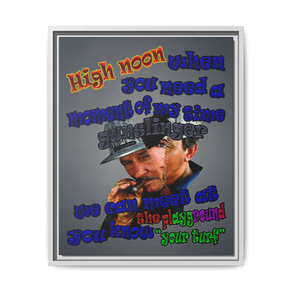 high noon - framed canvas art (grey-light grey)