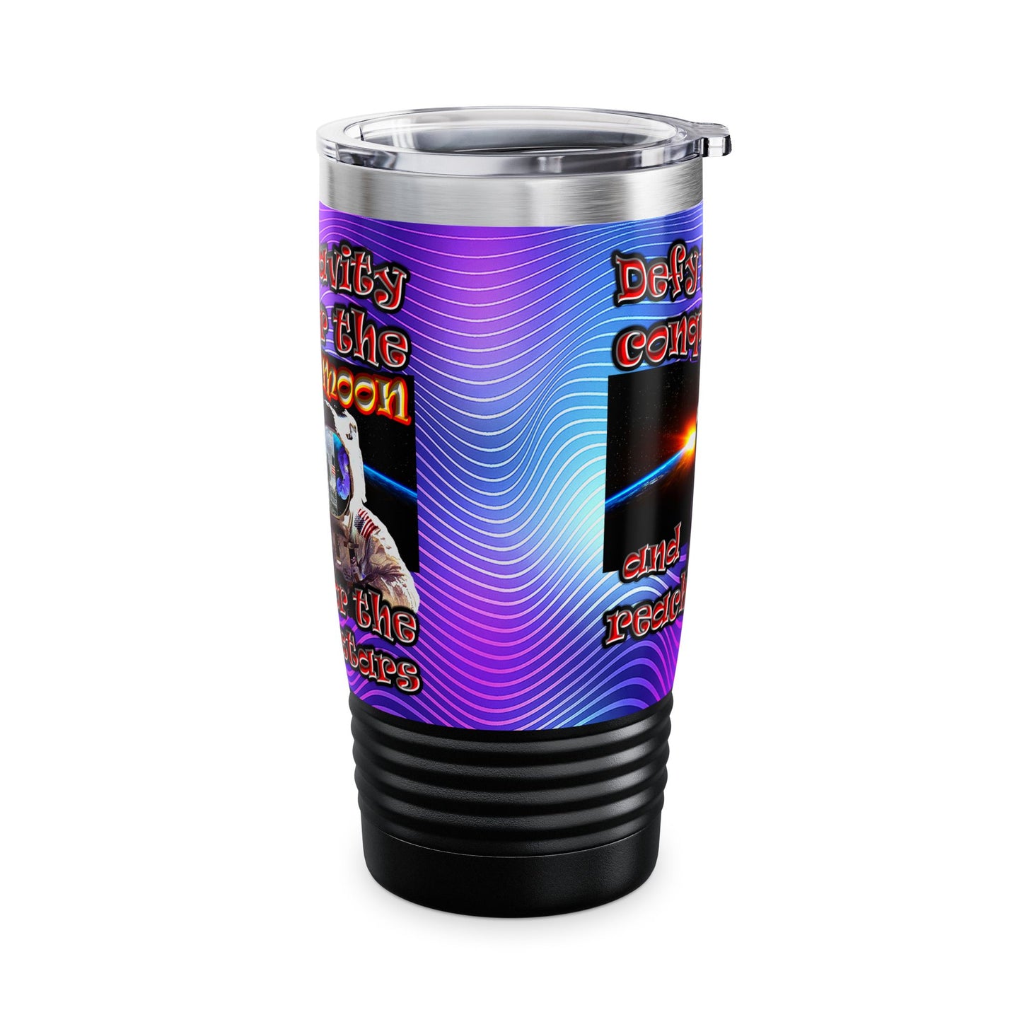 defy conquer reach - Ringneck Tumbler, 20oz (purple wave)